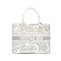Dior Medium Book Tote Grey Toile De Jouy Embroidery