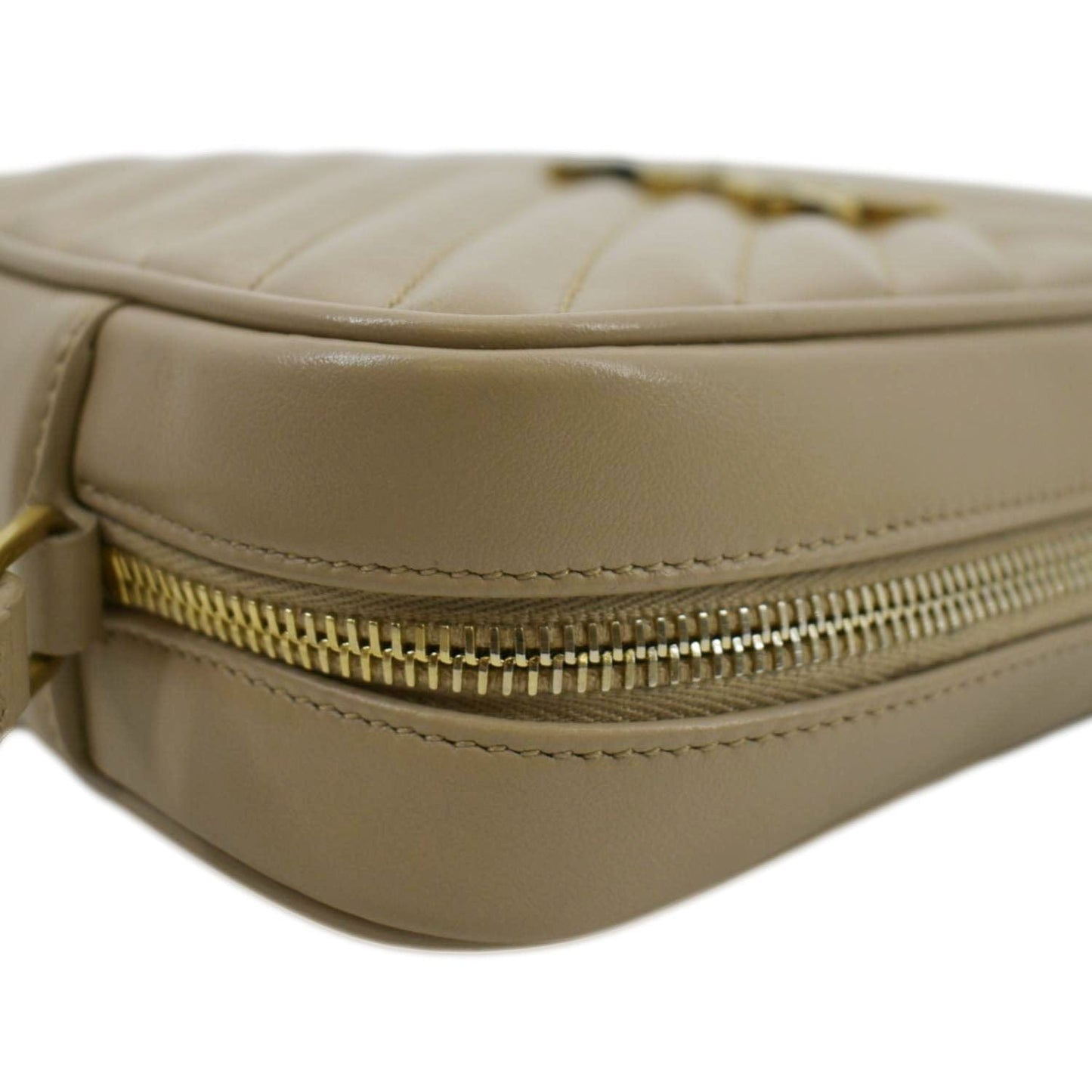 Saint Laurent Lou Leather Beige Crossbody Style 2