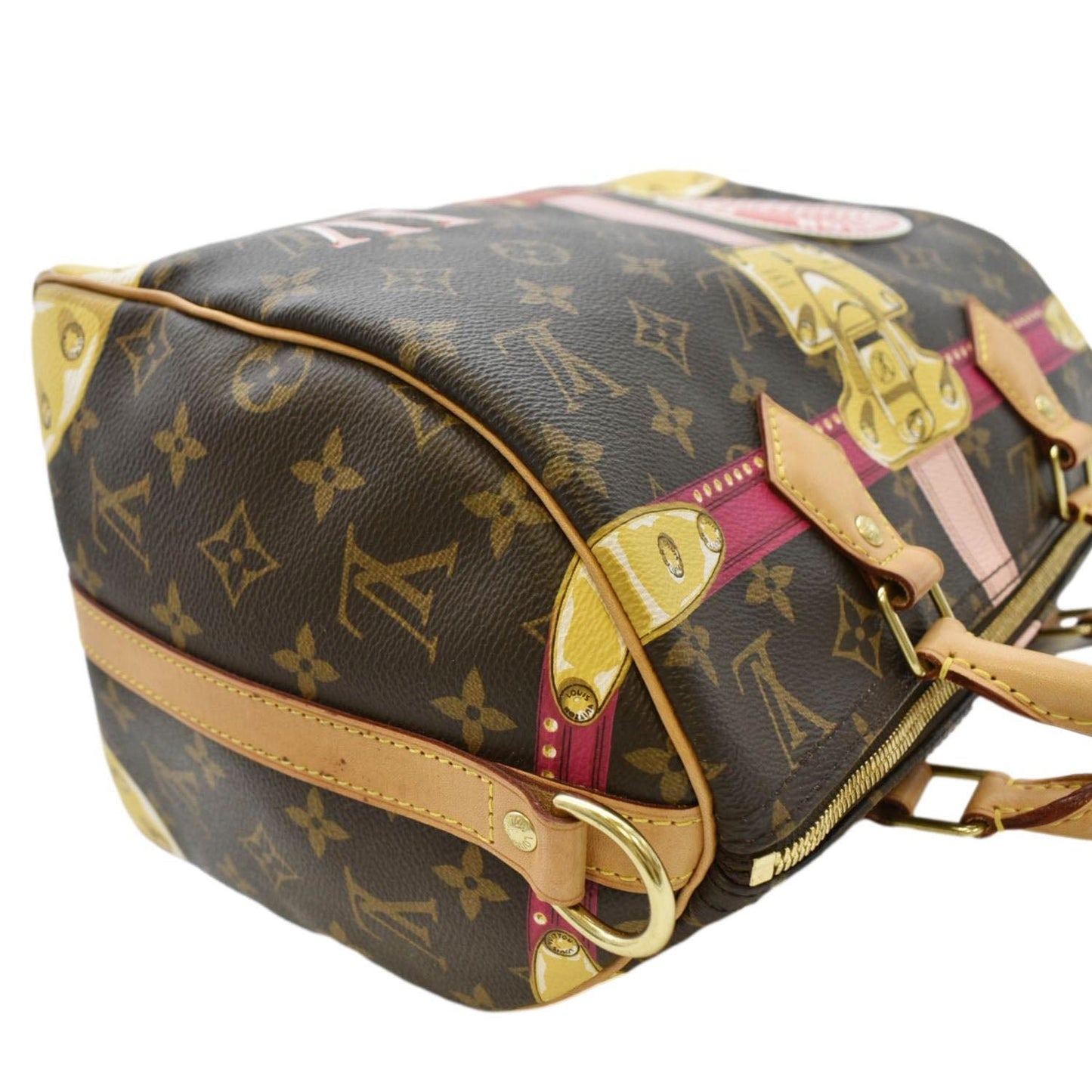 LOUIS VUITTON Summer Trunks 30 Monogram Canvas Satchel Bag Brown