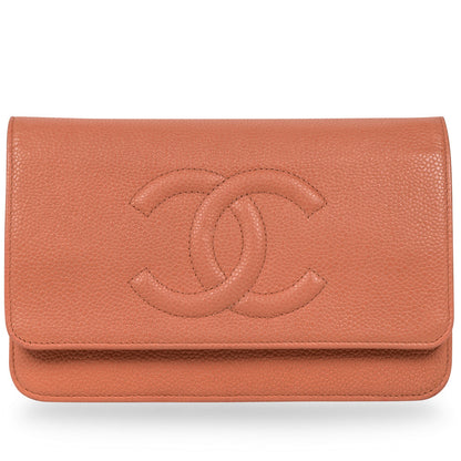 Chanel Wallet On Chain Caviar Silver Crossbody