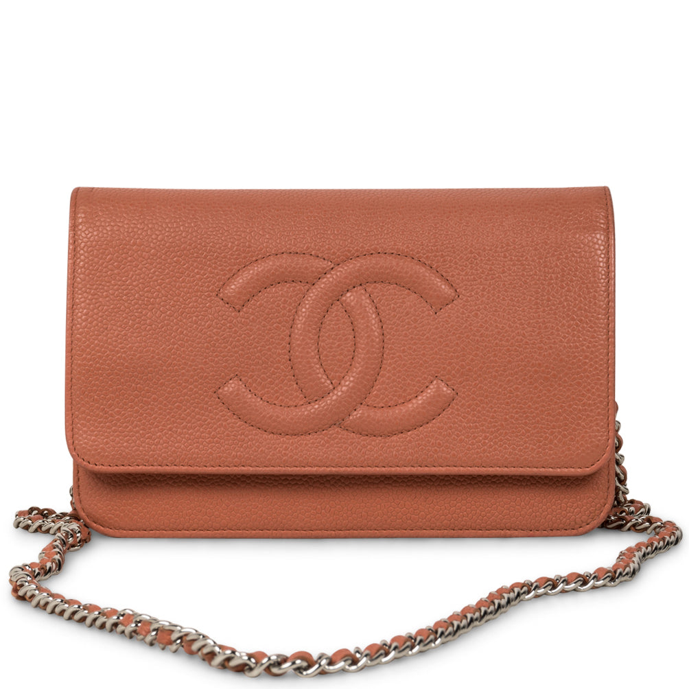 Chanel Wallet On Chain Caviar Silver Crossbody