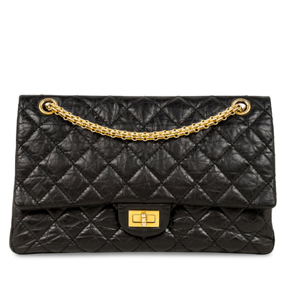 Chanel Classic Flap Calfskin Black Shoulder Bag Style 20