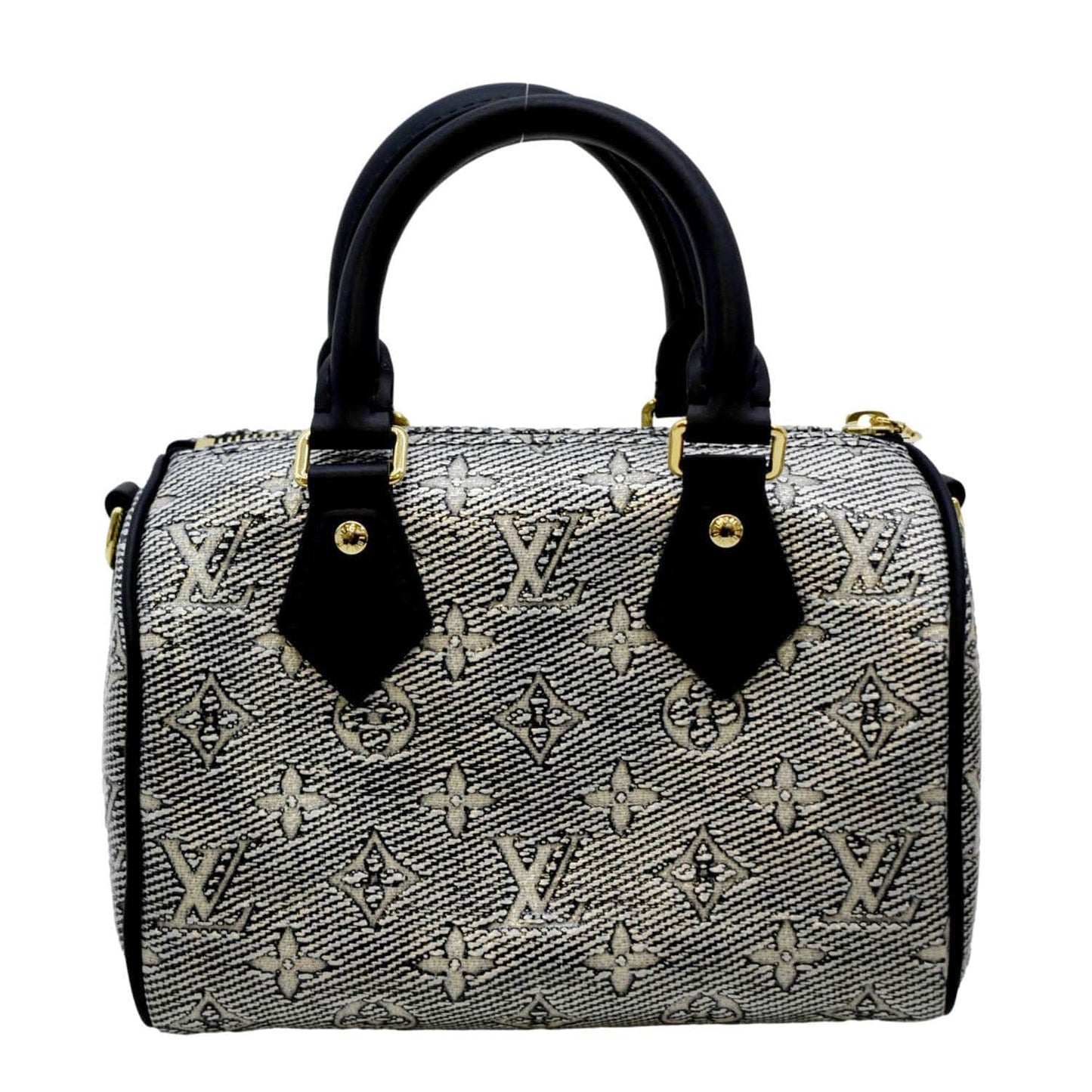 LOUIS VUITTON 20 Bandouliere Monogram Jacquard Canvas Satchel Bag Blue