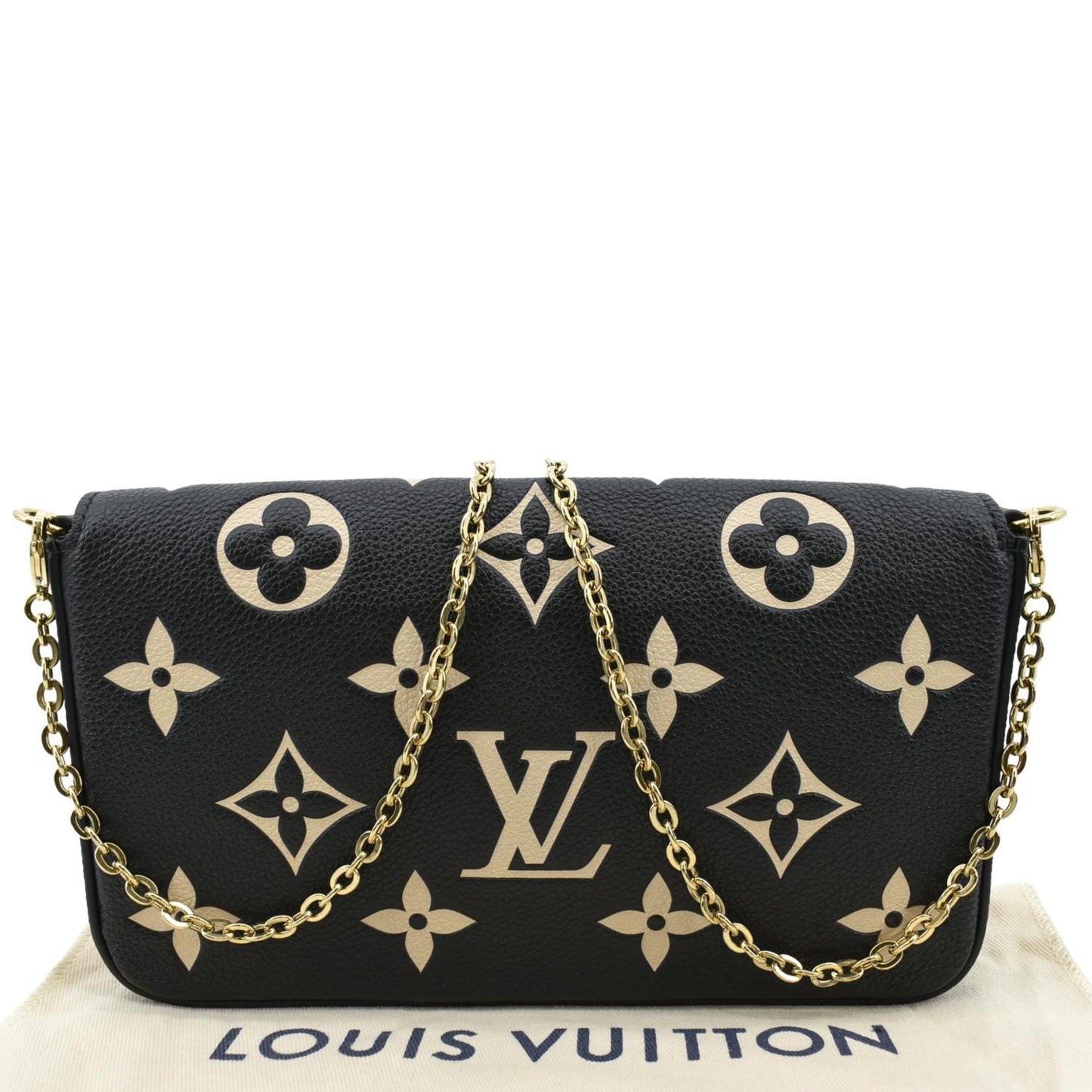 LOUIS VUITTON Felicie Pochette Monogram Empreinte Crossbody Bag Bicolor