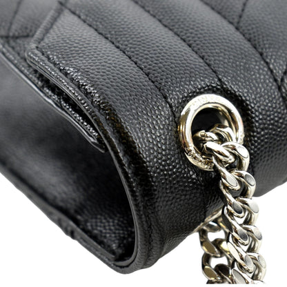 Saint Laurent Envelope Leather Black Shoulder Bag Style 13