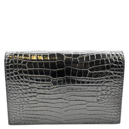Saint Laurent Kate Leather Black Shoulder Bag Style 12
