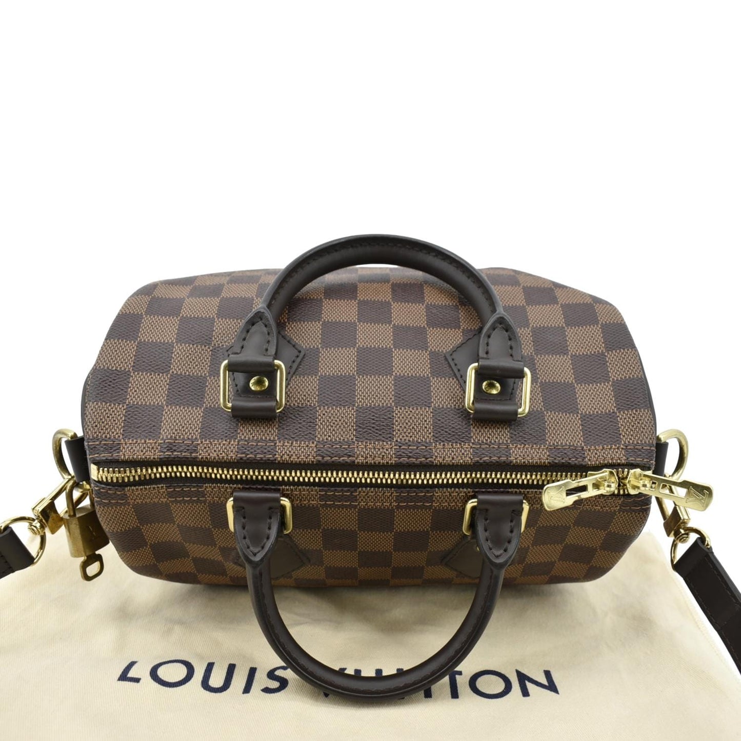 LOUIS VUITTON 25 Bandouliere Damier Ebene Shoulder Bag Brown