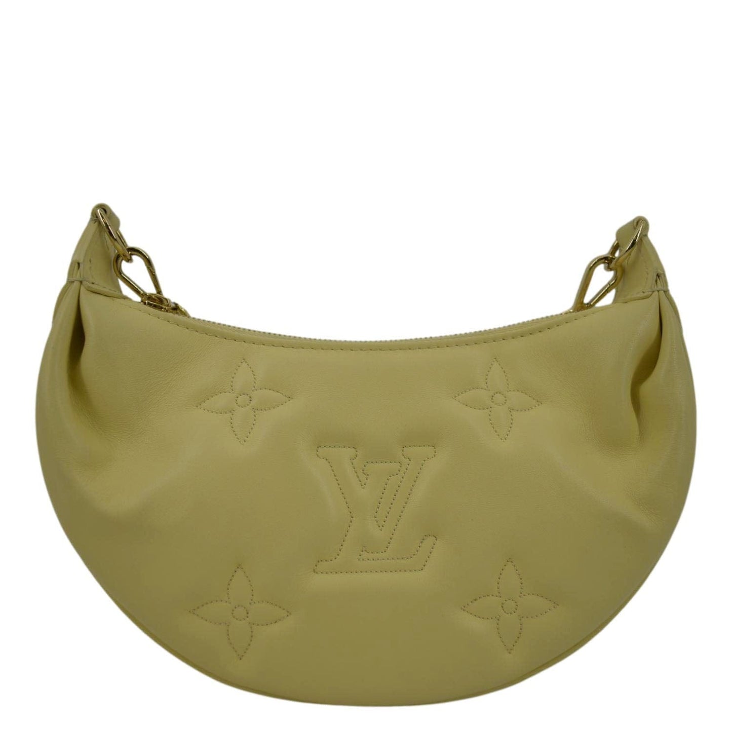 LOUIS VUITTON Over The Moon Bubblegram Calf Leather Crossbody Bag Banana Yellow