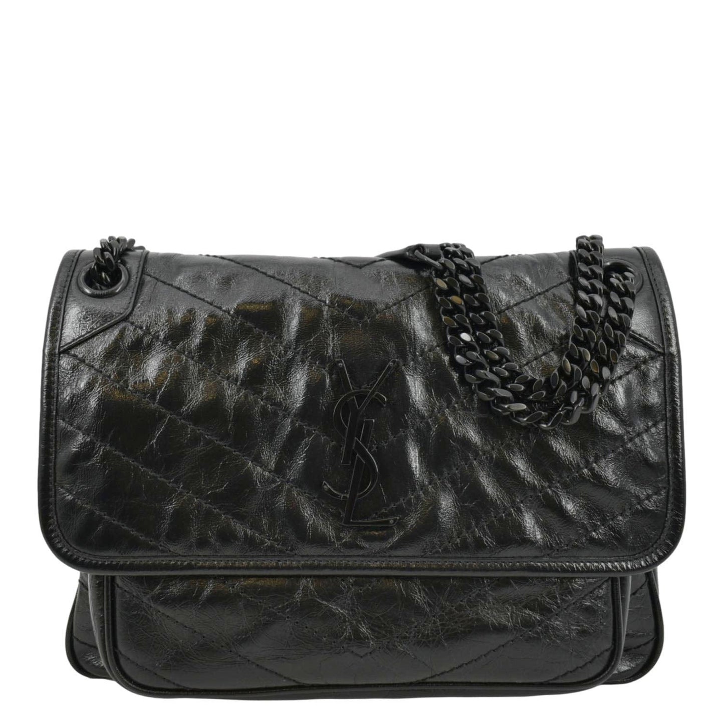 Saint Laurent Niki Leather Black Shoulder Bag Style 3