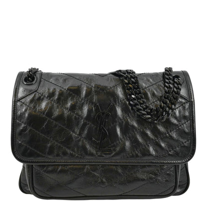 Saint Laurent Niki Leather Black Shoulder Bag Style 3