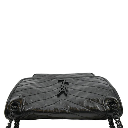 Saint Laurent Niki Leather Black Shoulder Bag Style 3