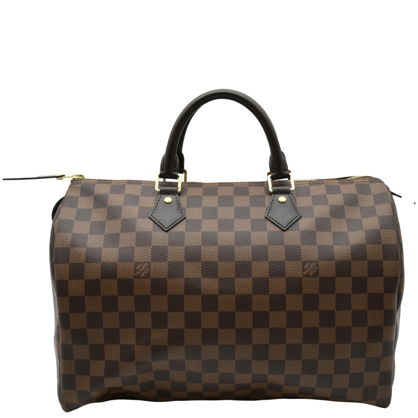 LOUIS VUITTON 35 Damier Ebene Satchel Bag Brown