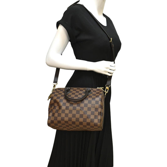 LOUIS VUITTON 25 Bandouliere Damier Ebene Shoulder Bag Brown