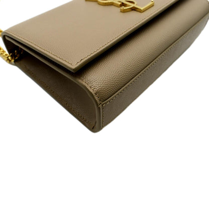 Saint Laurent Kate Leather Beige Crossbody Style 3