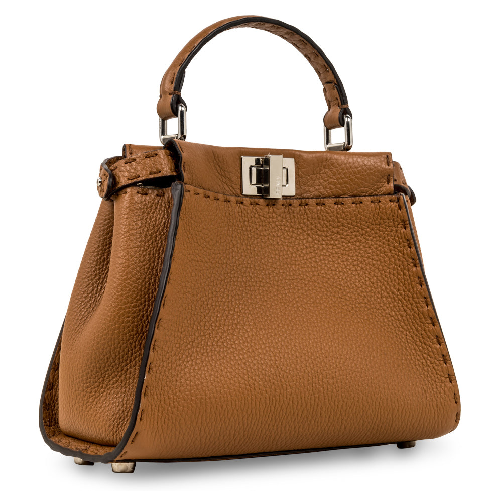 Fendi Peekaboo Leather Red Handbag Style 62