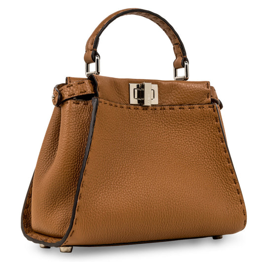 Fendi Peekaboo Leather Red Handbag Style 62