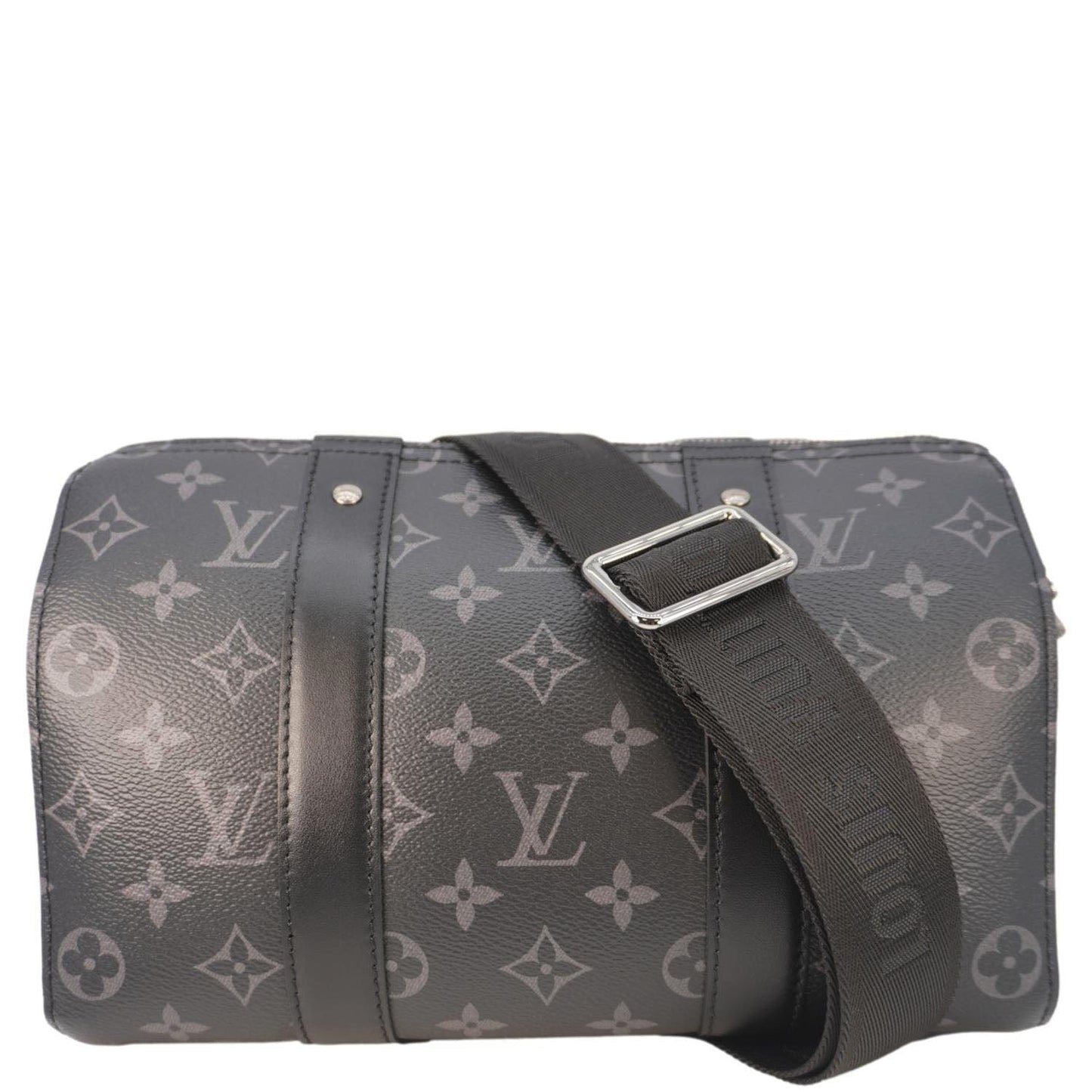 LOUIS VUITTON City Keepall Monogram Eclipse Travel Bag Black