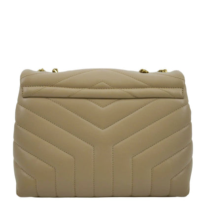 Saint Laurent Loulou Leather Beige Crossbody Leather