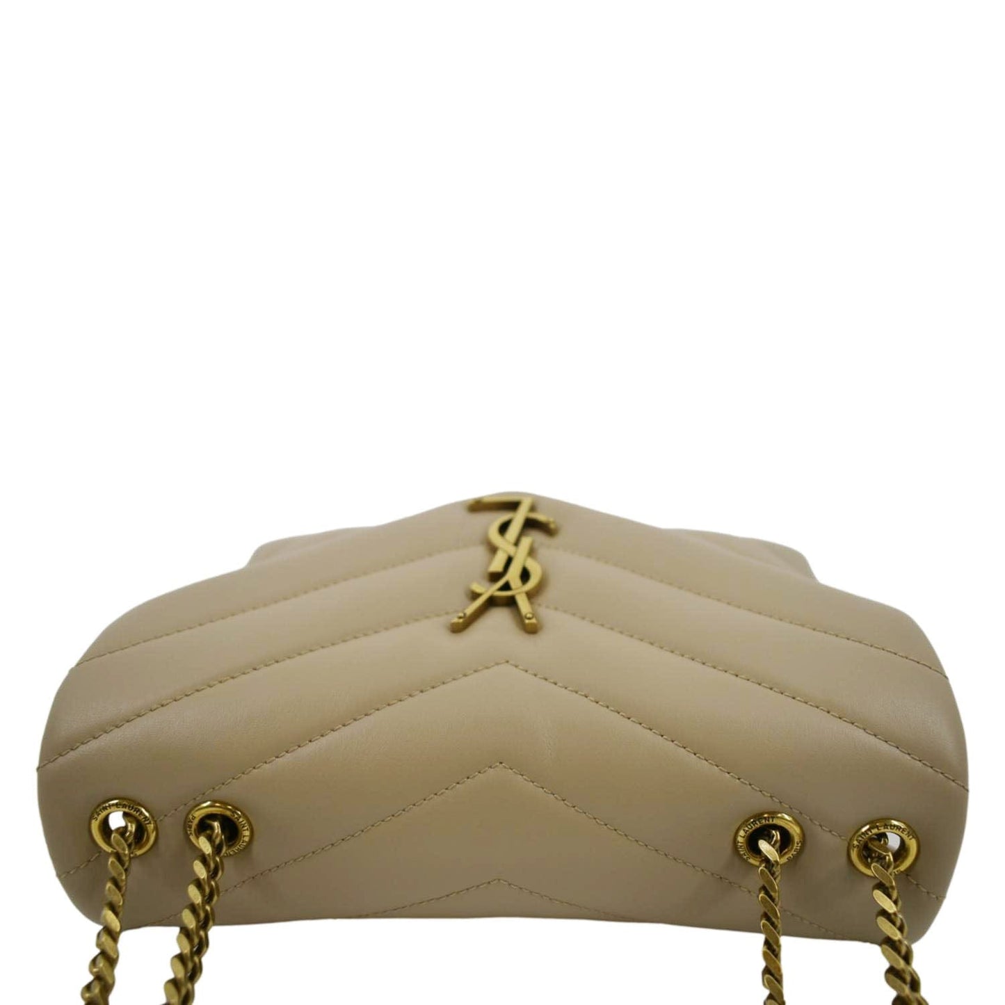 Saint Laurent Loulou Leather Beige Crossbody Leather