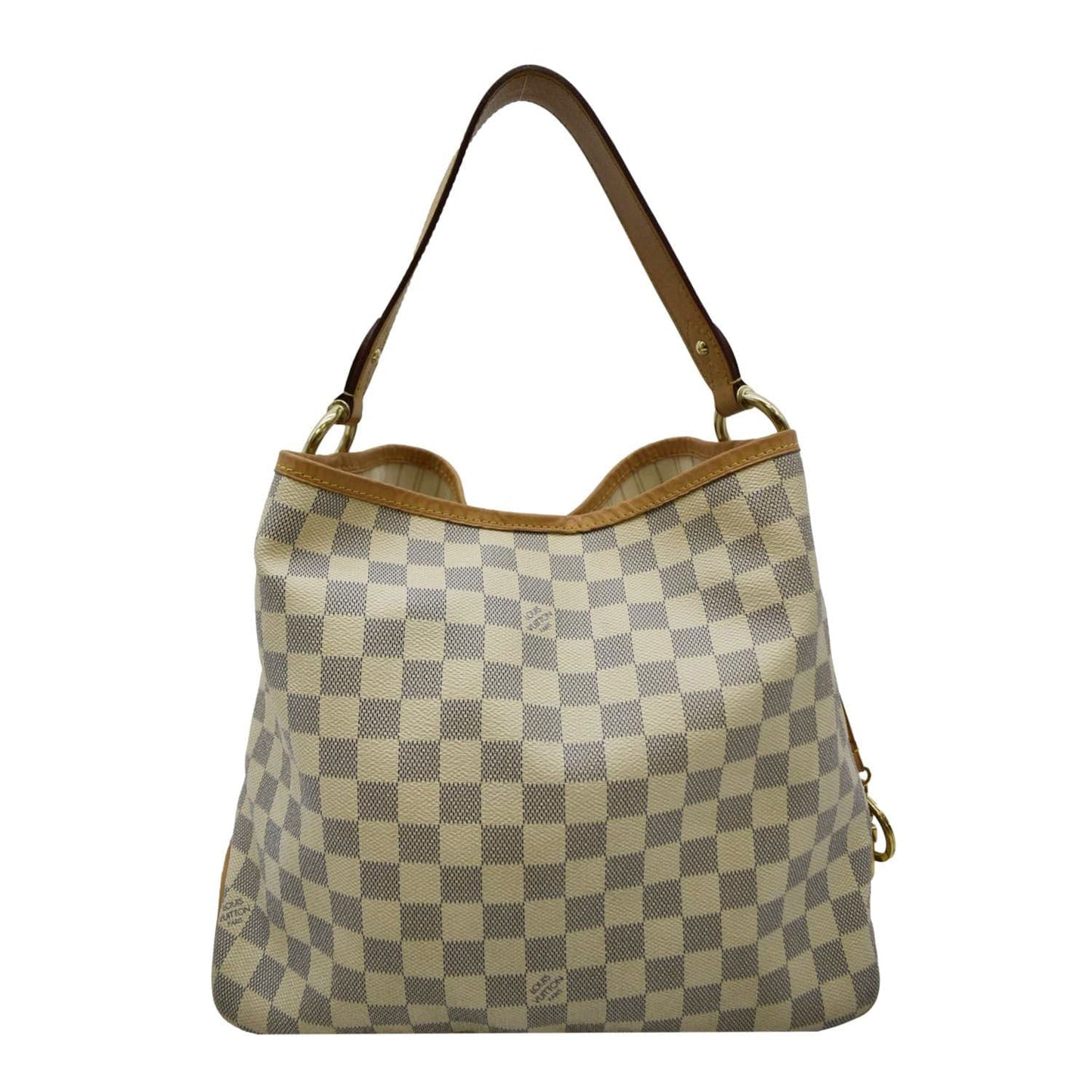 LOUIS VUITTON Delightful PM Damier Azur Hobo Bag White