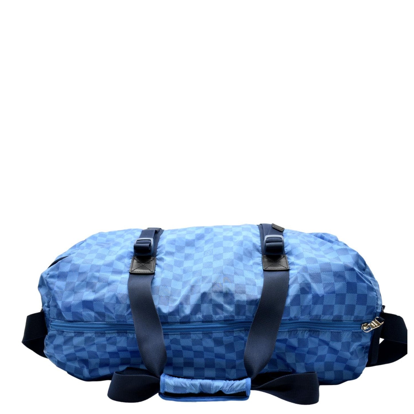 LOUIS VUITTON Keepall 50 Adventure Practical Nylon Damier Masai Duffle Travel Bag Blue - Final