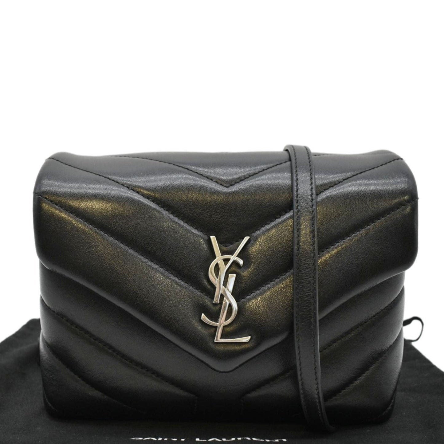 Saint Laurent Loulou Leather Black Shoulder Bag Style 10