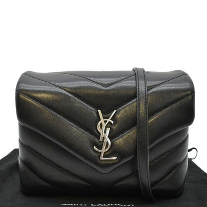 Saint Laurent Loulou Leather Black Shoulder Bag Style 10