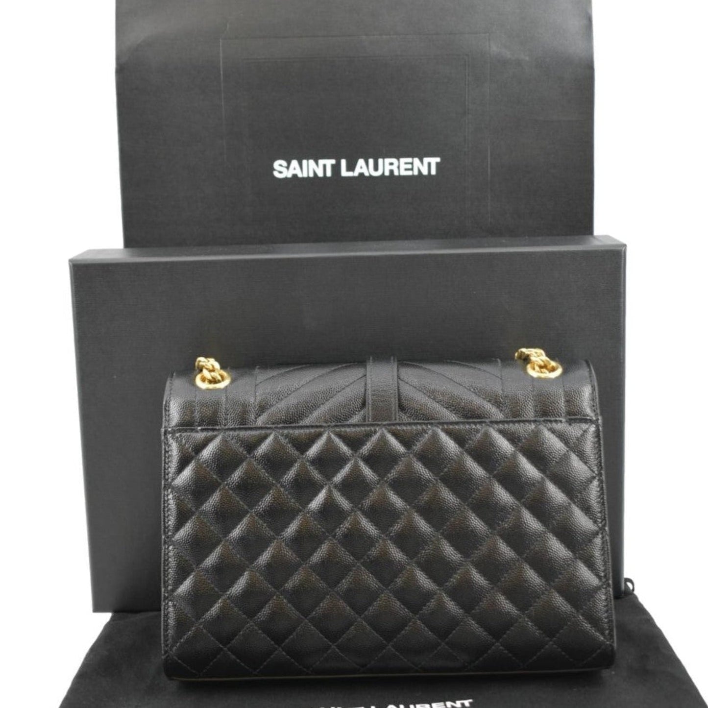 Saint Laurent Envelope Leather Black Crossbody Style 5