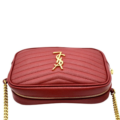 Saint Laurent Lou Leather Red Crossbody Style 11