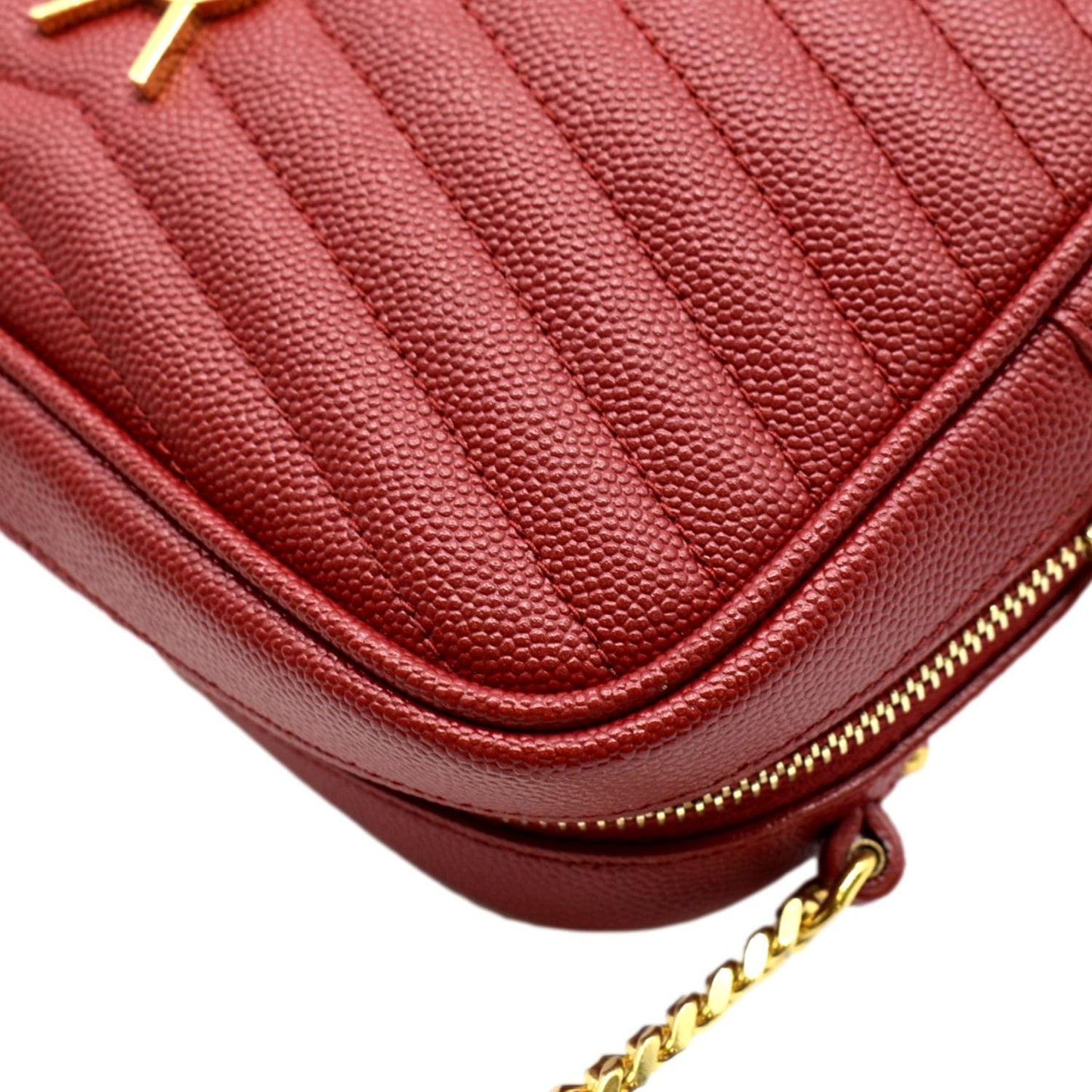 Saint Laurent Lou Leather Red Crossbody Style 11
