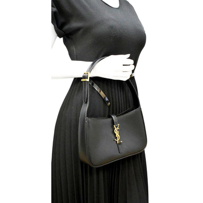 Saint Laurent Le 5 A 7 Leather Black Shoulder Bag Leather