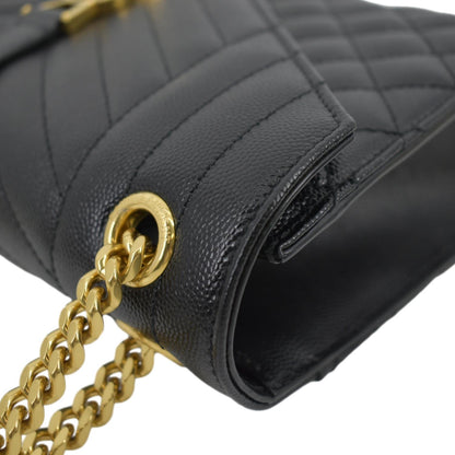 Saint Laurent Envelope Leather Black Crossbody Style 5
