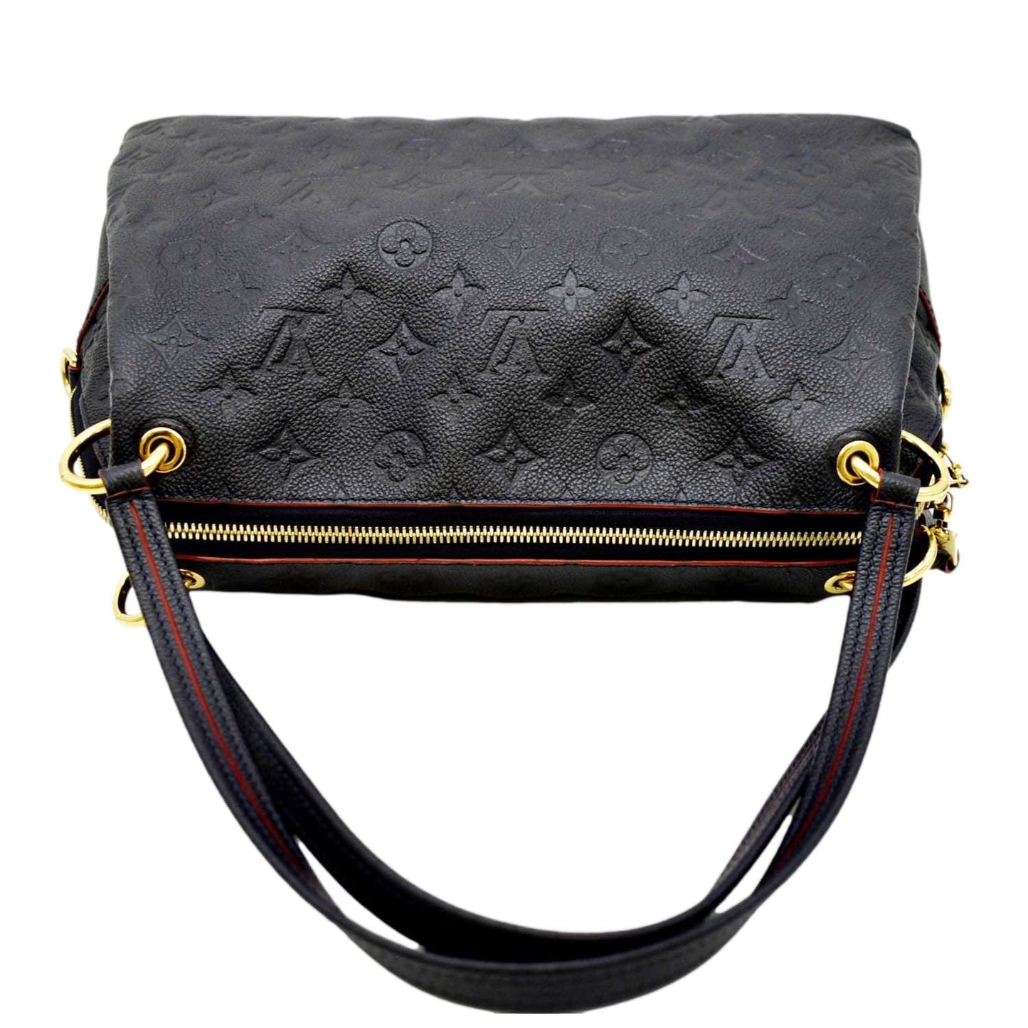 LOUIS VUITTON Ponthieu PM Empreinte Leather Shoulder Bag Navy Blue