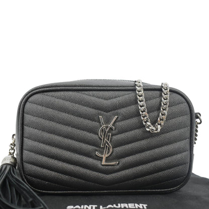 Saint Laurent Lou Leather Black Crossbody Style 26