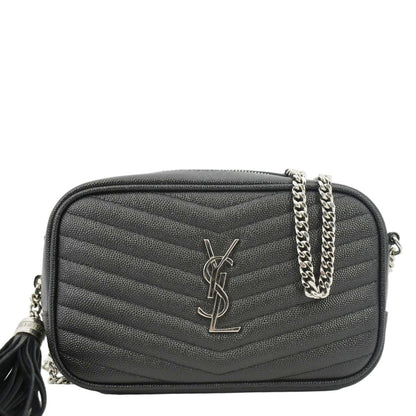 Saint Laurent Lou Leather Black Crossbody Style 26