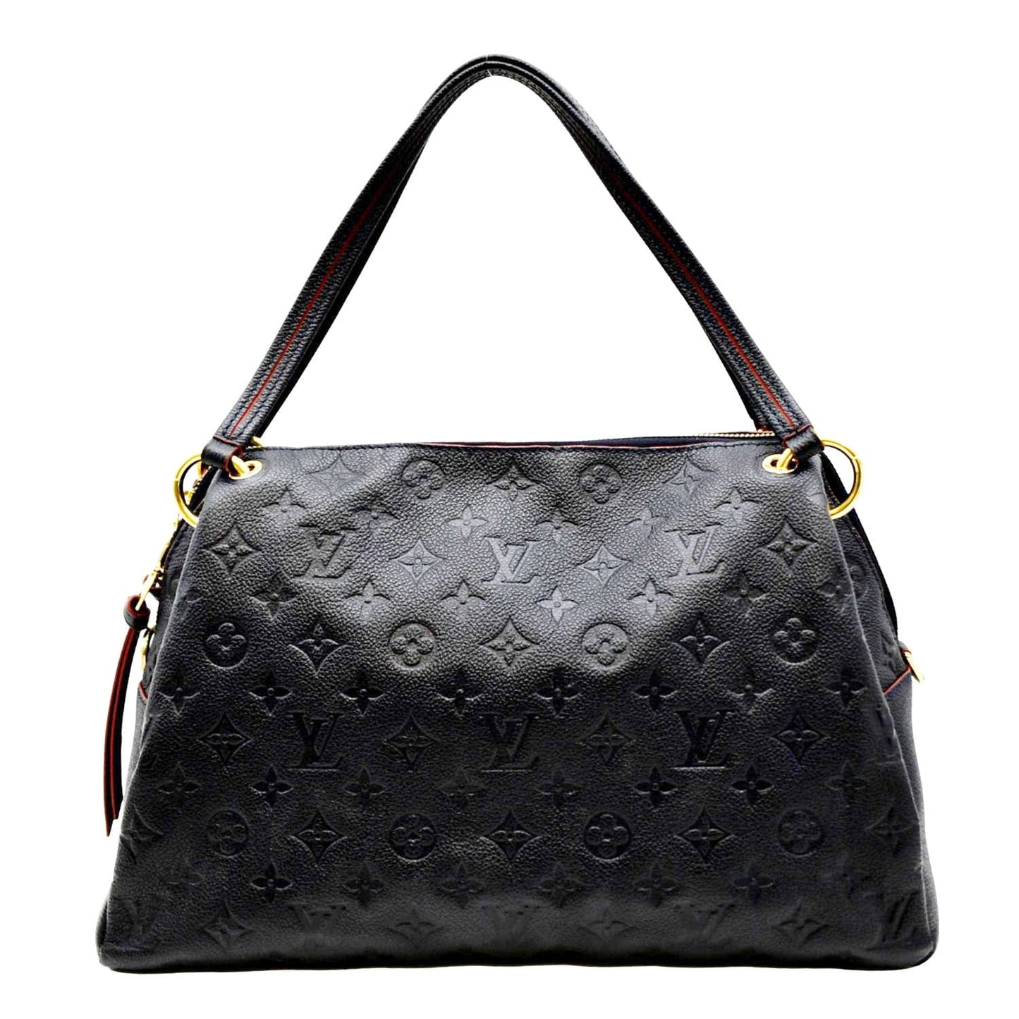 LOUIS VUITTON Ponthieu PM Empreinte Leather Shoulder Bag Navy Blue