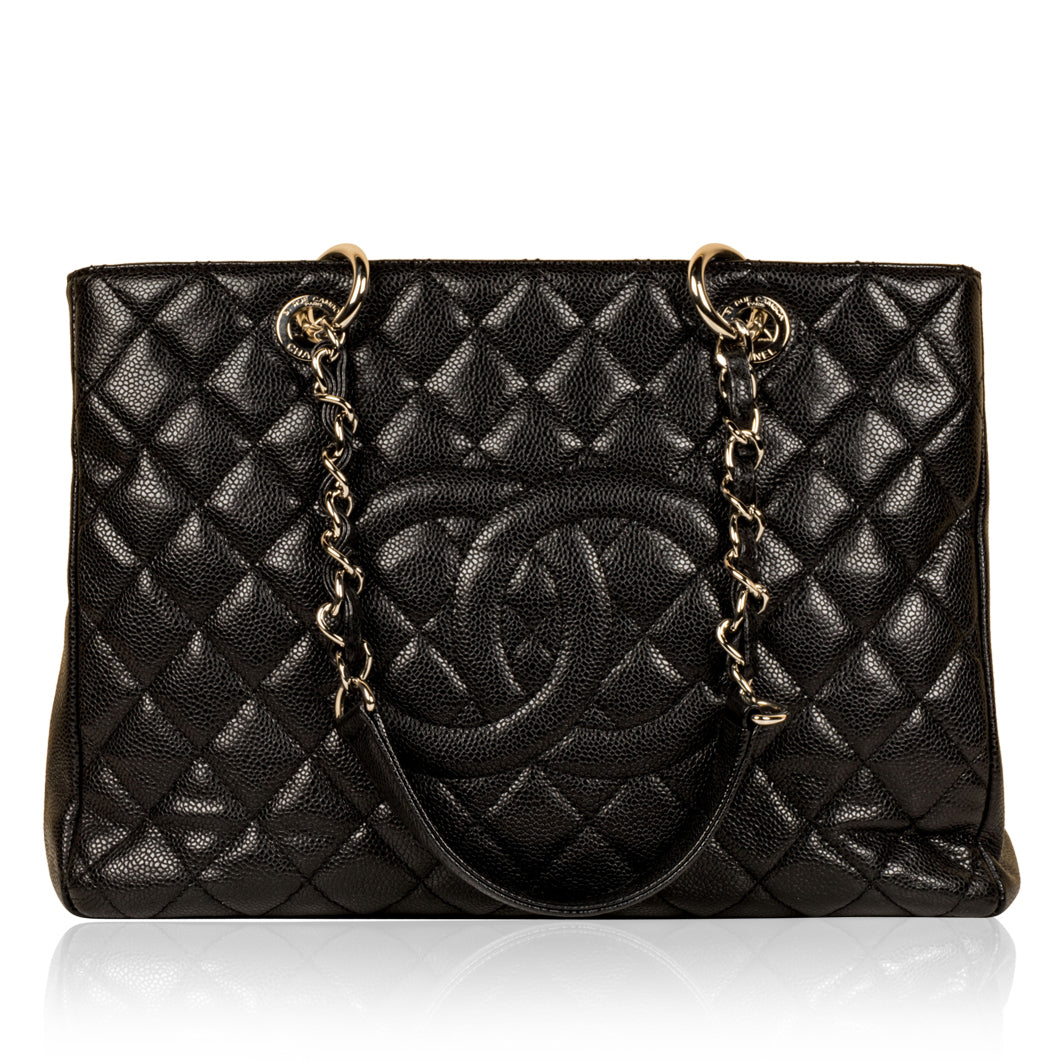 Chanel Timeless Caviar Black Tote Bag Style 35