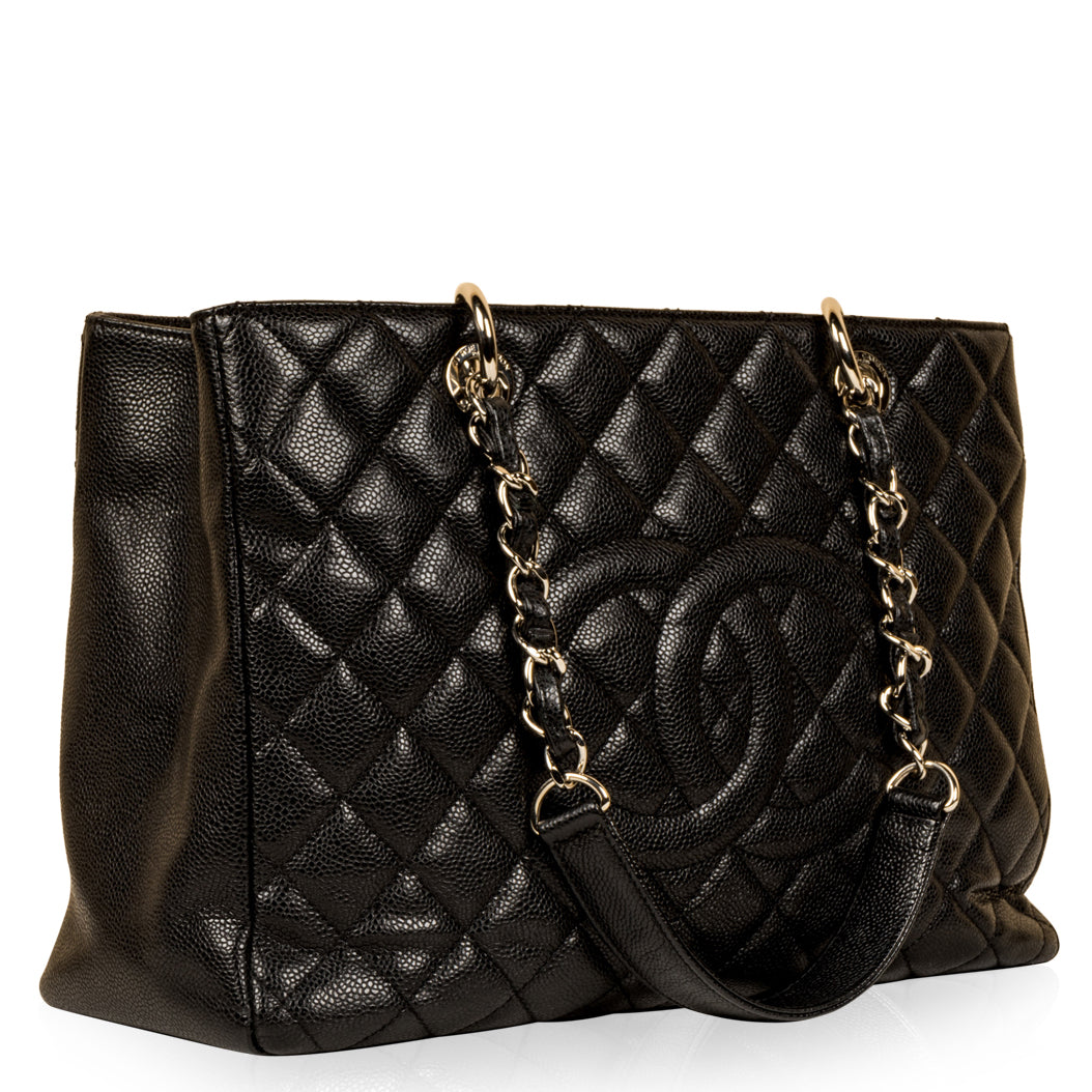 Chanel Timeless Caviar Black Tote Bag Style 35