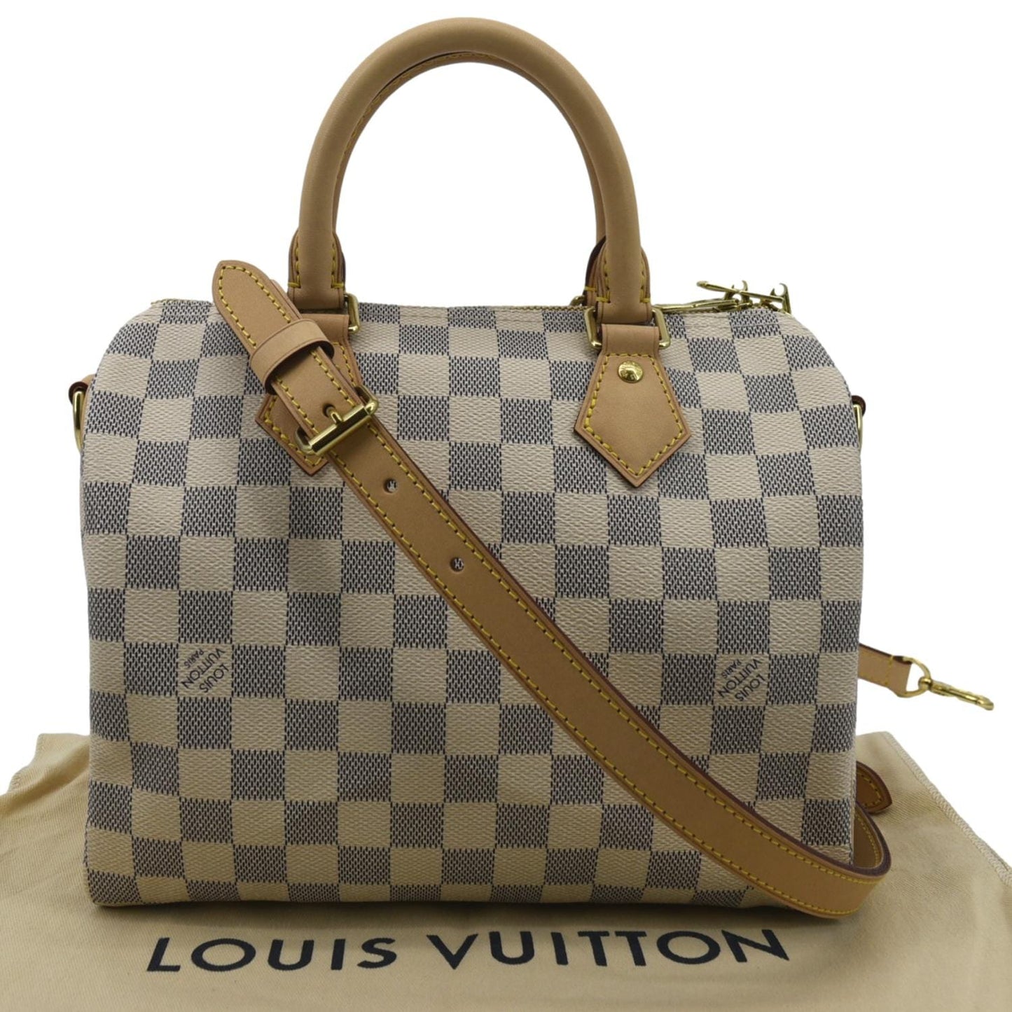LOUIS VUITTON 25 Bandouliere Damier Azur Shoulder Bag White