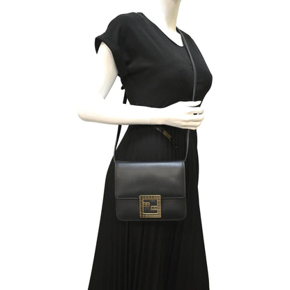 Fendi Luxury Leather Black Crossbody Style 5