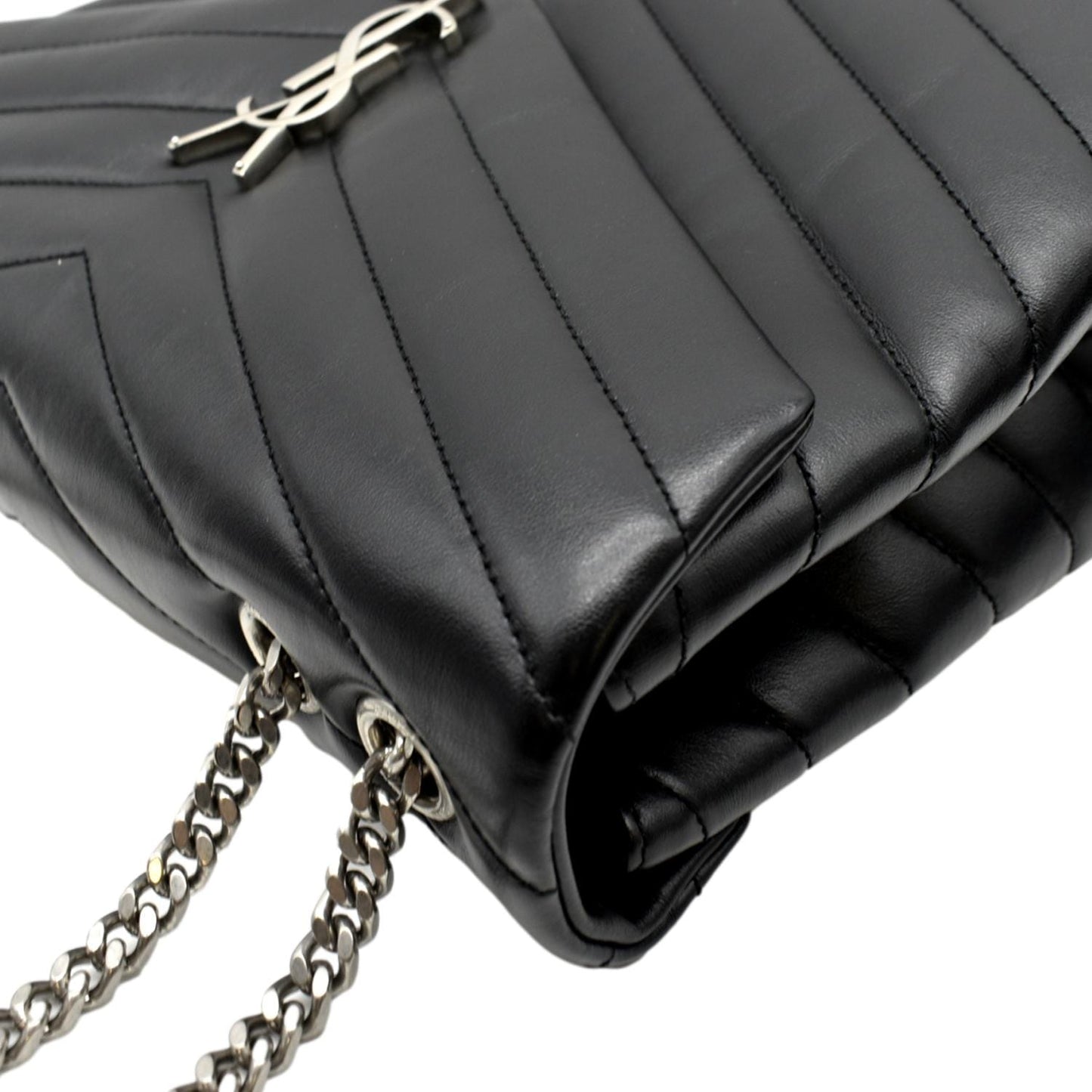 Saint Laurent Loulou Leather Black Shoulder Bag Style 8