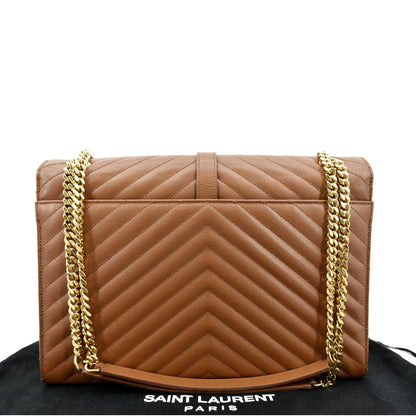 Saint Laurent Envelope Leather Red Shoulder Bag Style 10