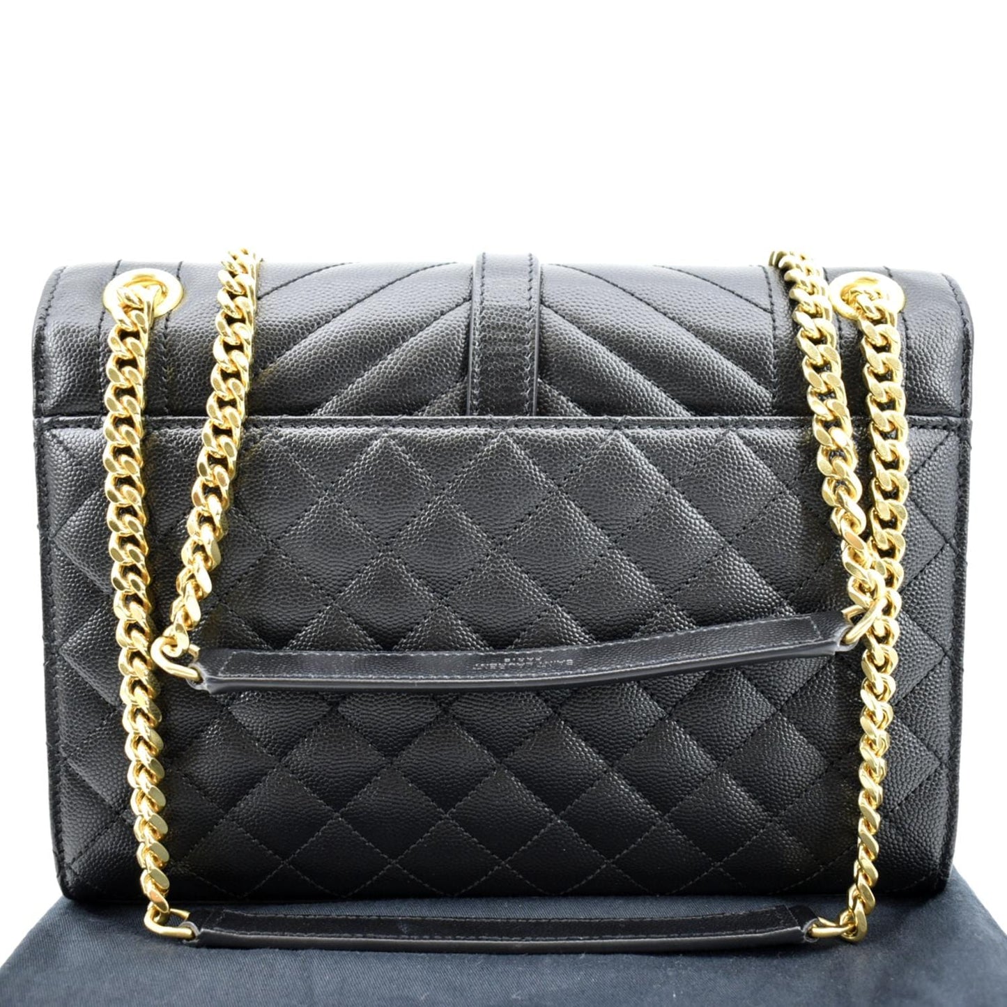 Saint Laurent Envelope Leather Black Crossbody Leather