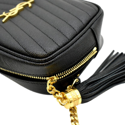 Saint Laurent Lou Leather Black Crossbody Style 24