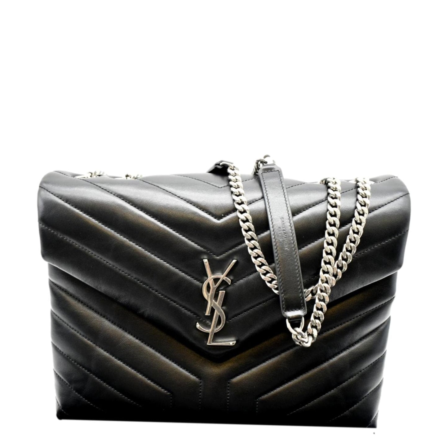 Saint Laurent Loulou Leather Black Shoulder Bag Style 8