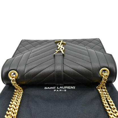 Saint Laurent Envelope Leather Black Crossbody Leather