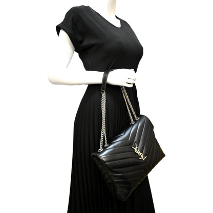 Saint Laurent Loulou Leather Black Shoulder Bag Style 8