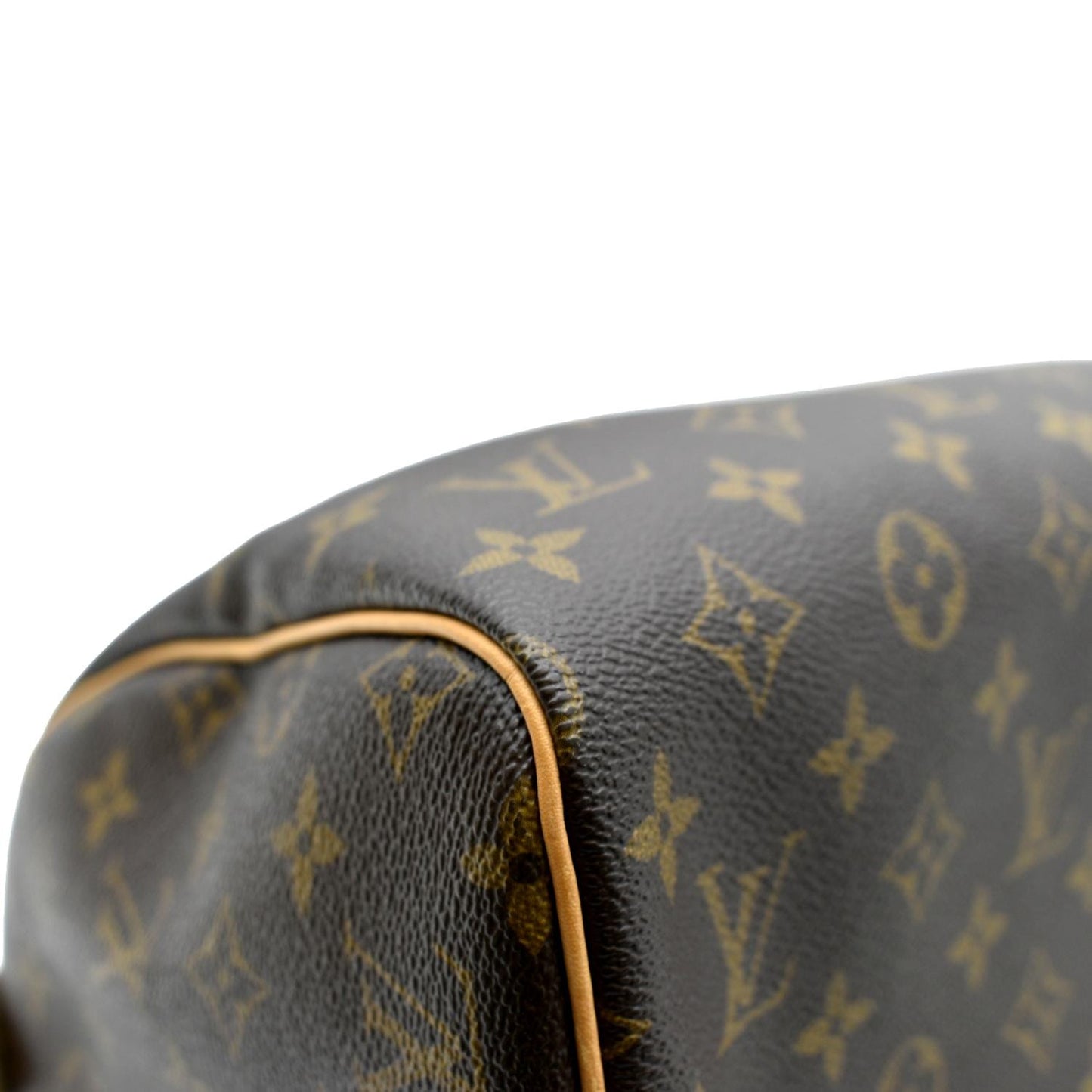 LOUIS VUITTON 30 Monogram Canvas Satchel Bag Brown