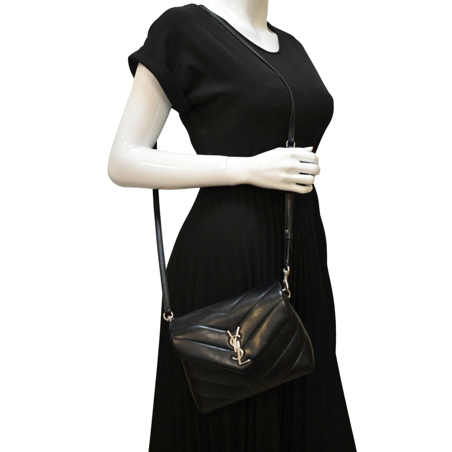 Saint Laurent Loulou Leather Black Shoulder Bag Style 10