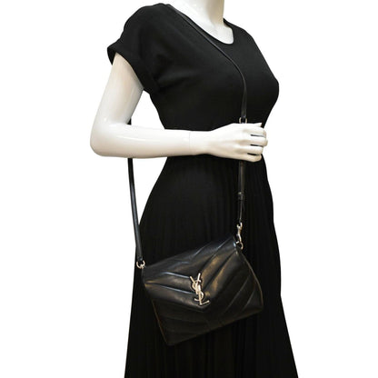 Saint Laurent Loulou Leather Black Shoulder Bag Style 10